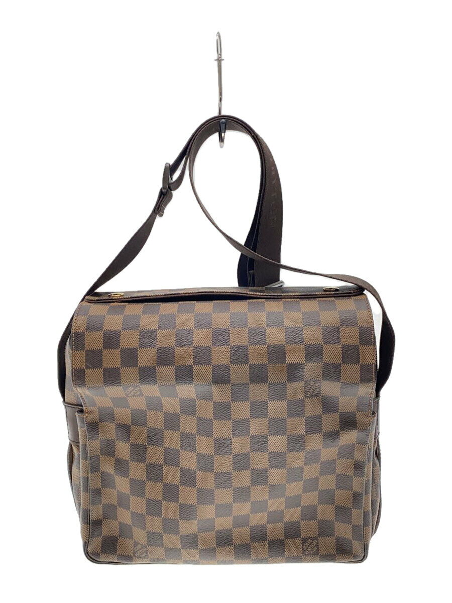 【中古】LOUIS VUITTON◆ナヴィグリオ_ダミエ・エベヌ_BRW/PVC/ブラウン/ルイヴィトン【バッグ】