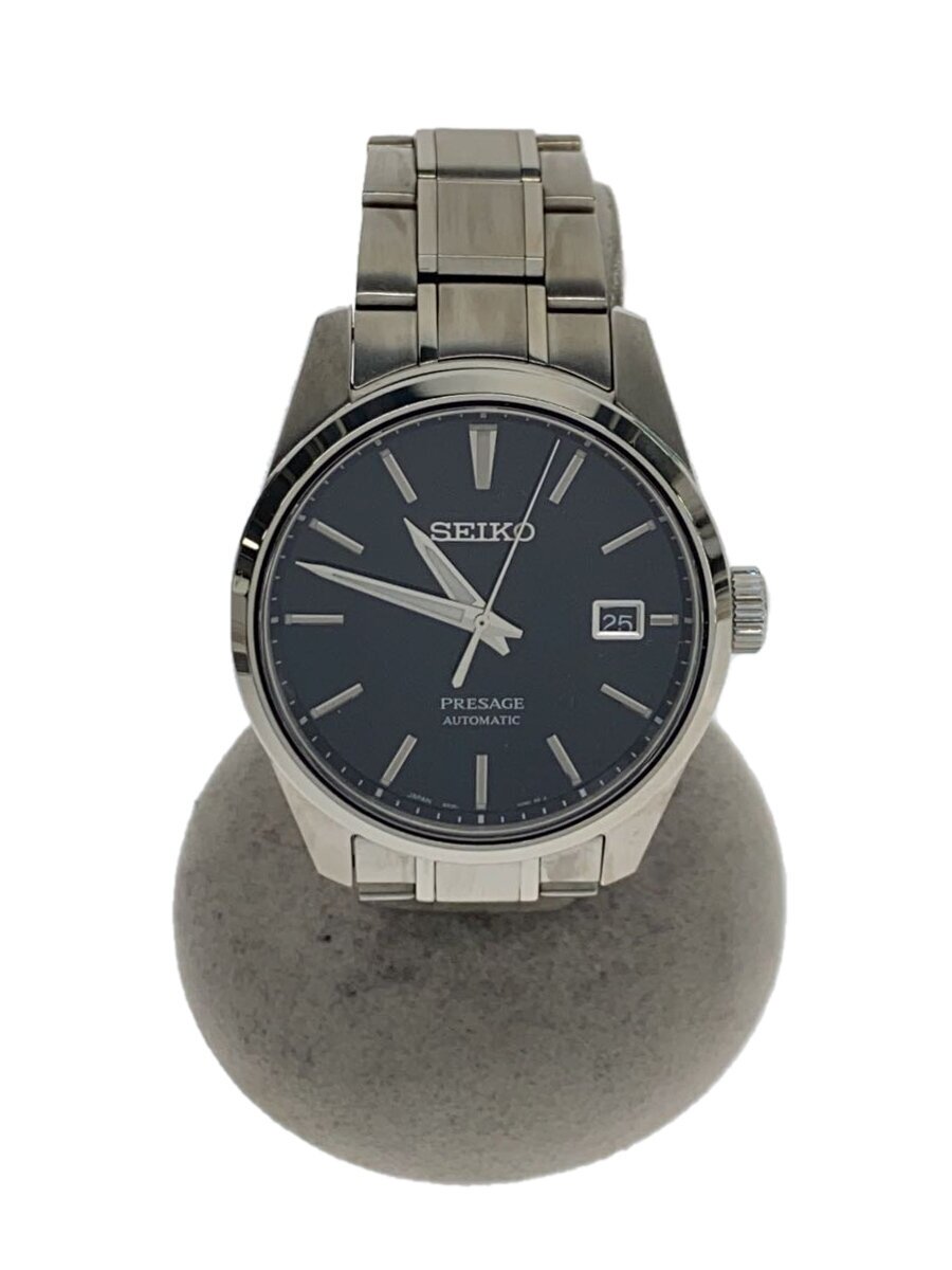 【ブランド】SEIKO 【ブランドカナ】セイコー 【型番】 【程度】B 【サイズ】 【メインカラー】ブラック 【素材・生地】ステンレス 【キーワード】　　　/ 2025/06/05 セカンドストリート郡山南店【3261】【中古】SEIKO◆自動巻腕時計/アナログ/ステンレス ブランド SEIKO 型番 カラー ブラック 柄 素材・生地 ステンレス>色・素材について サイズ >サイズ表示について 実寸 【腕時計】 ケース縦：4.7 / ケース横：4.2 / 文字盤縦：3.5 / 文字盤横：3.5 / ケースの厚さ：1.4 / バンド幅：1.7 / 手首周り：15.3 【その他】 その他サイズ：/ 商品は　セカンドストリート郡山南店の店頭にて販売しております。商品に関するお問合わせは、お電話(TEL:024-937-3911)にて、問合わせ番号：2342935473053をお伝えください。 配送方法やお支払い方法に関するお問い合わせは、サポートセンターまでご連絡をお願いします。 ※お電話の対応は営業時間内のみとなります。お問い合わせフォームでお問い合わせの際はご注文番号をご記入下さい