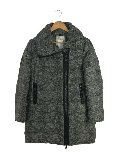 【中古】MONCLER◆ロングダウンジャケット/1/ナイロン/GRY/総柄/A20934937900 57614//【レディースウェア】 【中古】MONCLER◆ロングダウンジャケット/1/ナイロン/GRY/総柄/A20934937900 57614//【レディースウェア】