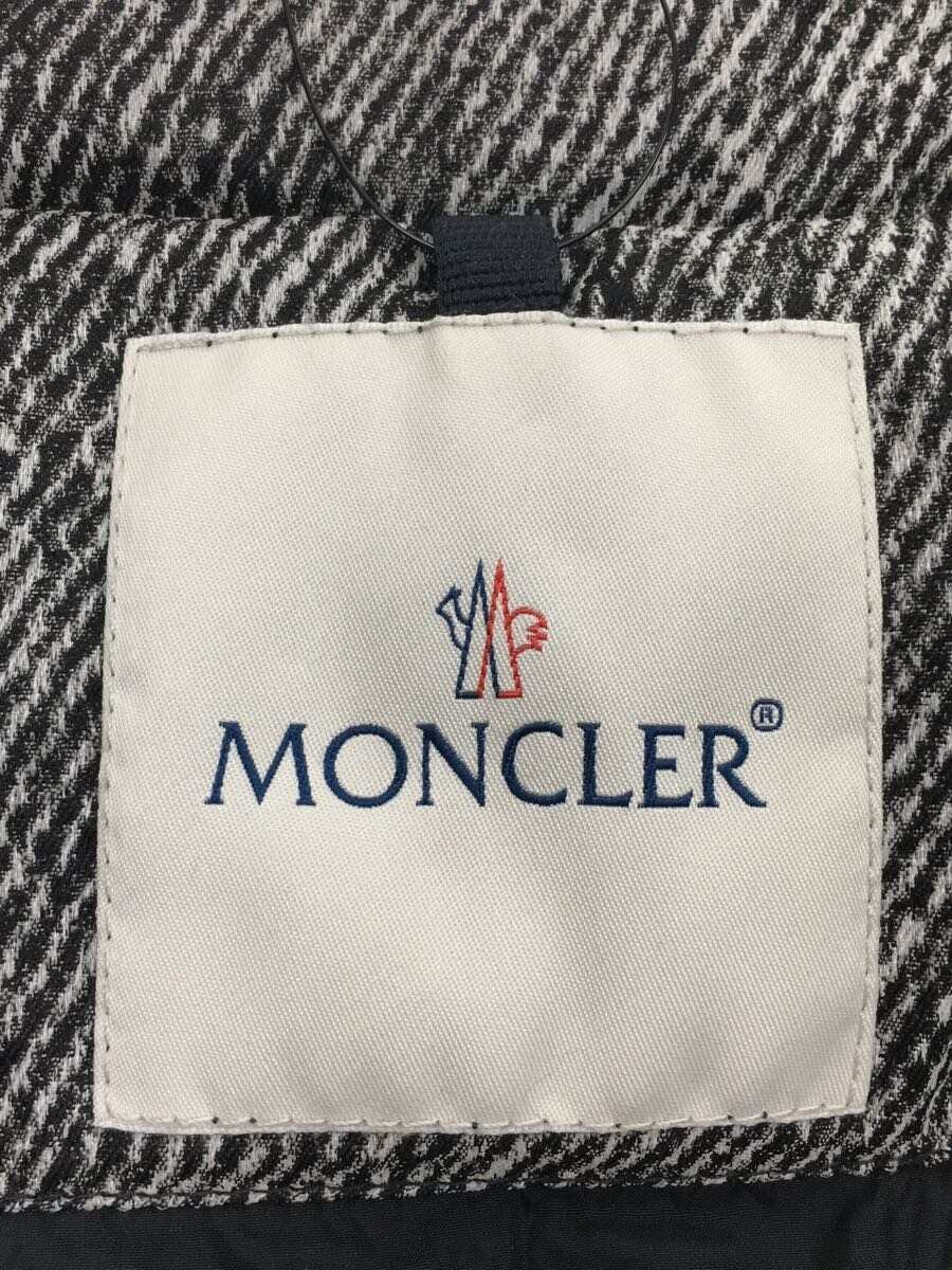 【中古】MONCLER◆ロングダウンジャケット/1/ナイロン/GRY/総柄/A20934937900 57614//【レディースウェア】