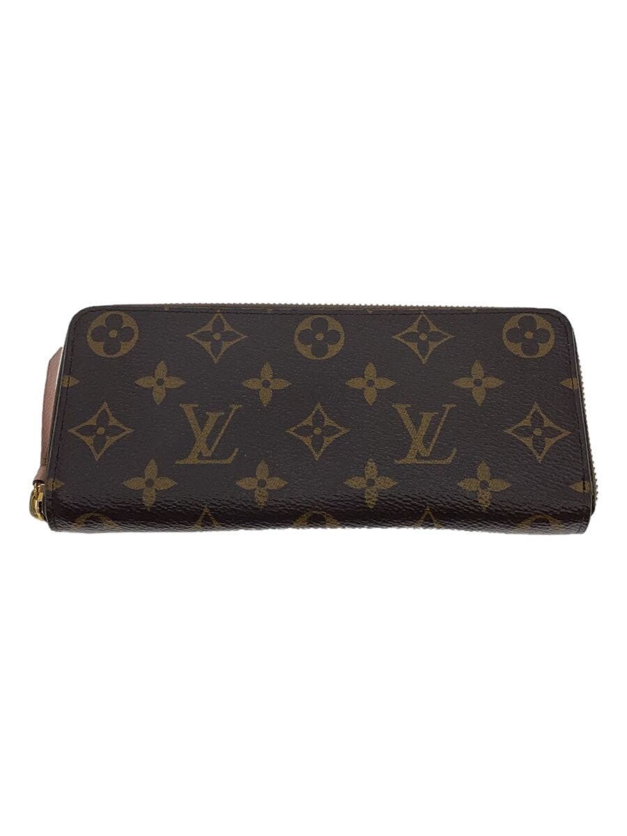 【中古】LOUIS VUITTON◆ポルト・フォイユ・クレマンス_モノグラム・キャンバス_BRW_ローズバレリーヌ/PVC/BRW/モノグラム/【服飾雑貨他】