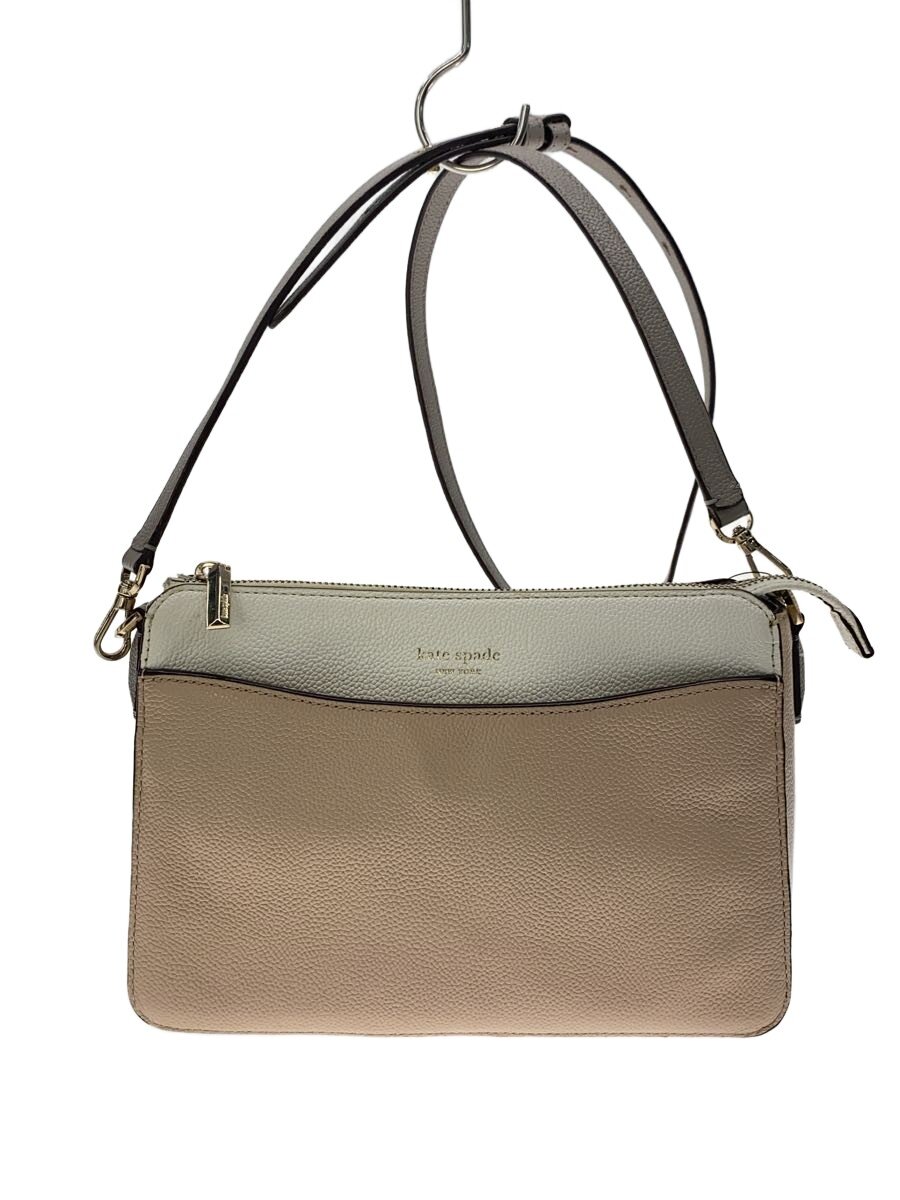 KATE SPADE - 【中古】kate spade new york◆ショルダーバッグ/--/BEG/無地【バッグ】