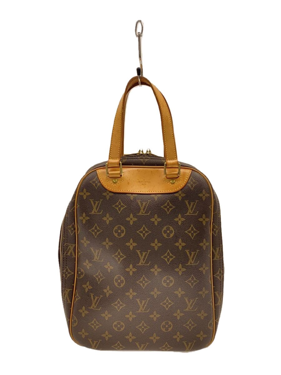 【中古】LOUIS VUITTON◆エクスキュルシオン_モノグラム・キャンバス_BRW/PVC/染み有【バッグ】