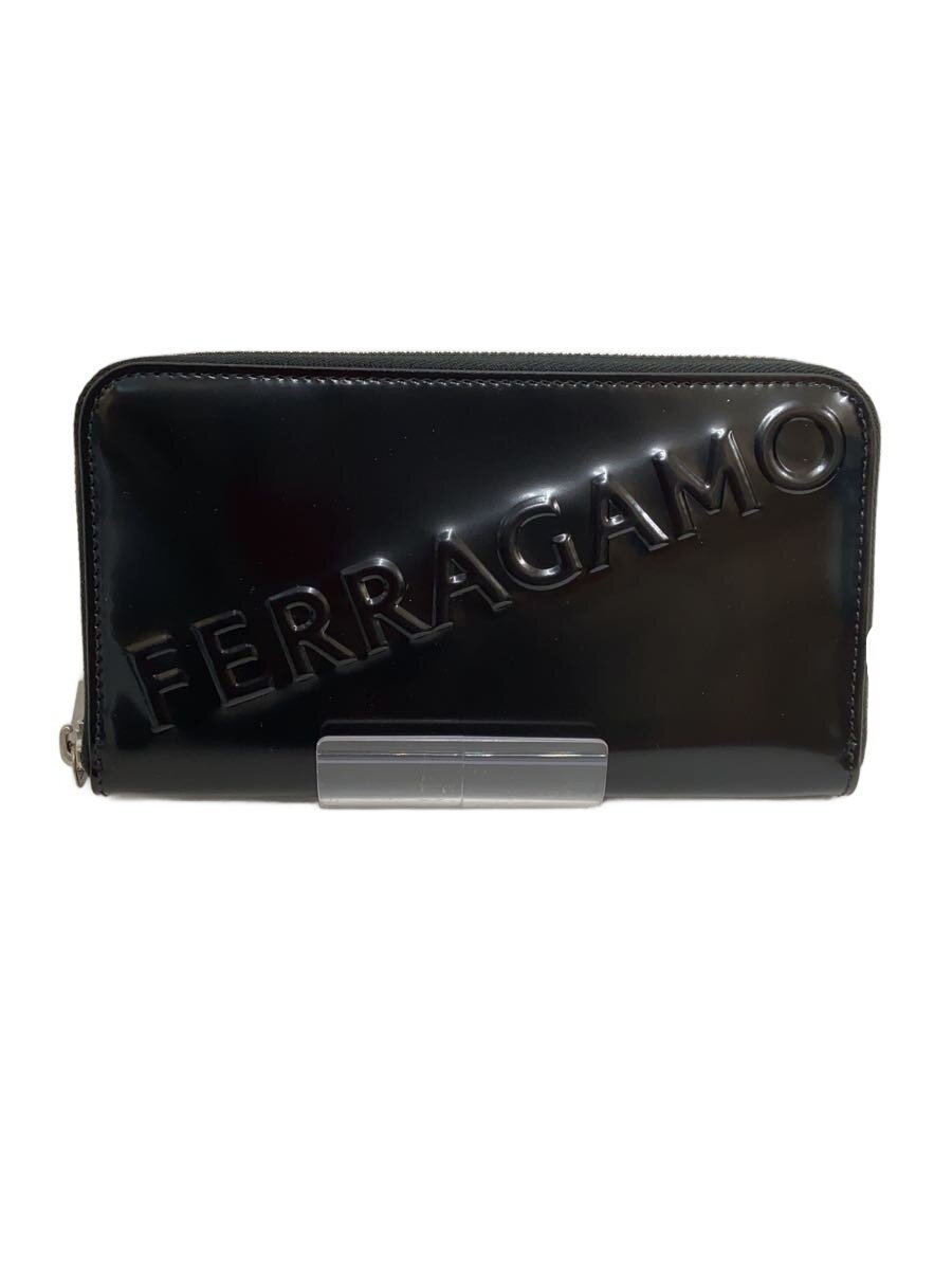Rakuten - 【中古】Salvatore Ferragamo◆長財布/レザー/BLK/無地/メンズ【服飾雑貨他】