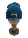 【中古】STUSSY◆ニットキャップ/--/コットン/NVY/メン