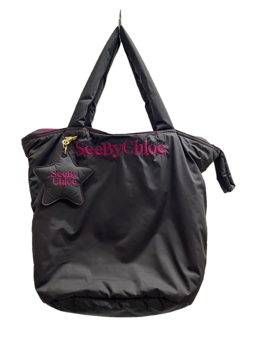 SEE BY CHLOE - 【中古】SEE BY CHLOE◆トートバッグ/ポリエステル/グレー/04-22-52-65【バッグ】