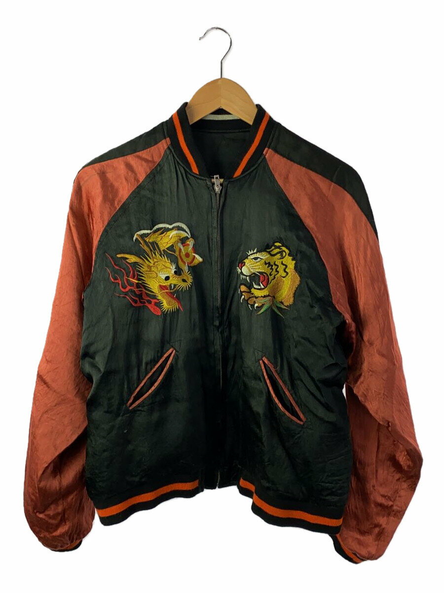 【中古】BackStreetCrawler◆スカジャン/M/レーヨン/BLK【メンズウェア】