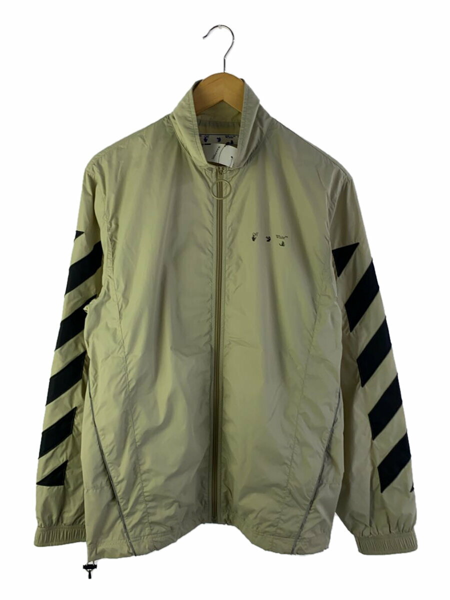 【中古】OFF-WHITE◆DIAG NYLON TRACKTOP JACKET/M/ポリエステル/CRM/OMBD022F21FAB001【メンズウェア】