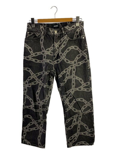 【中古】X-LARGE◆ボトム/32/デニム/BLK/総柄/101241031023【メンズウェア】 【中古】X-LARGE◆ボトム/32/デニム/BLK/総柄/101241031023【メンズウェア】