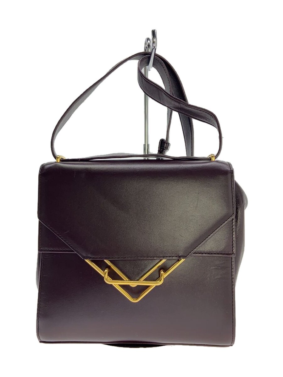 【中古】BOTTEGA VENETA◆ザクリップ/ショルダーバッグ/レザー/ブラウン【バッグ】
