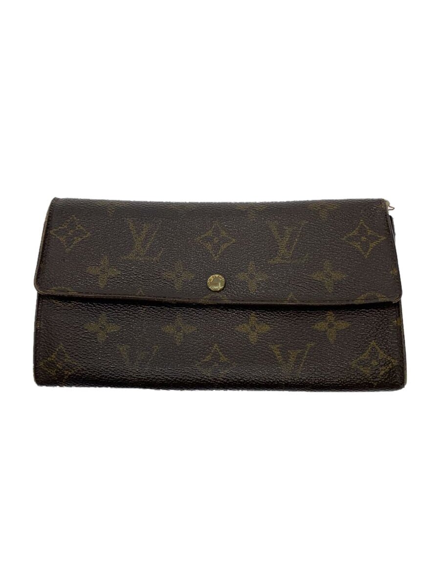 【中古】LOUIS VUITTON◆2)ポシェット・ポルト・モネ・クレディ_モノグラム・キャンバス_BRW/PVC/BRW/メンズ【服飾雑貨他】