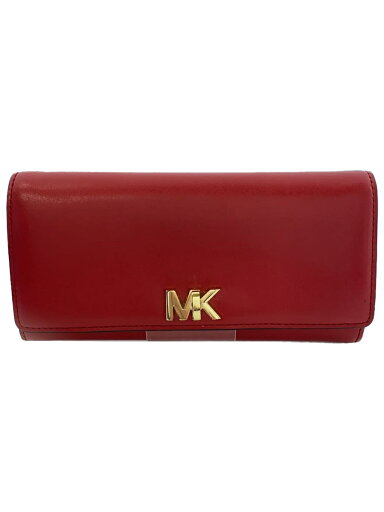 【中古】MICHAEL KORS◆長財布/レザー/RED/無地/レディース/32T7GOXE3L【服飾雑貨他】 【中古】MICHAEL KORS◆長財布/レザー/RED/無地/レディース/32T7GOXE3L【服飾雑貨他】