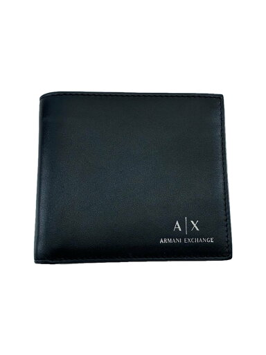 【中古】ARMANI EXCHANGE◆2つ折り財布/レザー/BLK/無地/メンズ【服飾雑貨他】 【中古】ARMANI EXCHANGE◆2つ折り財布/レザー/BLK/無地/メンズ【服飾雑貨他】