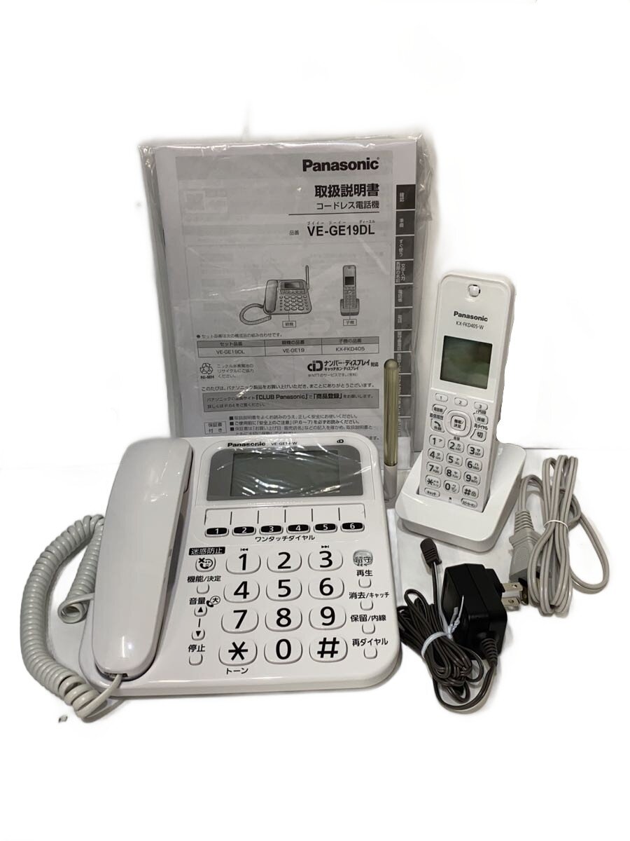 【中古】Panasonic◆コードレス電話機 VE-GE19DL/親機・子機1台【家電・ビジュアル・オーディオ】