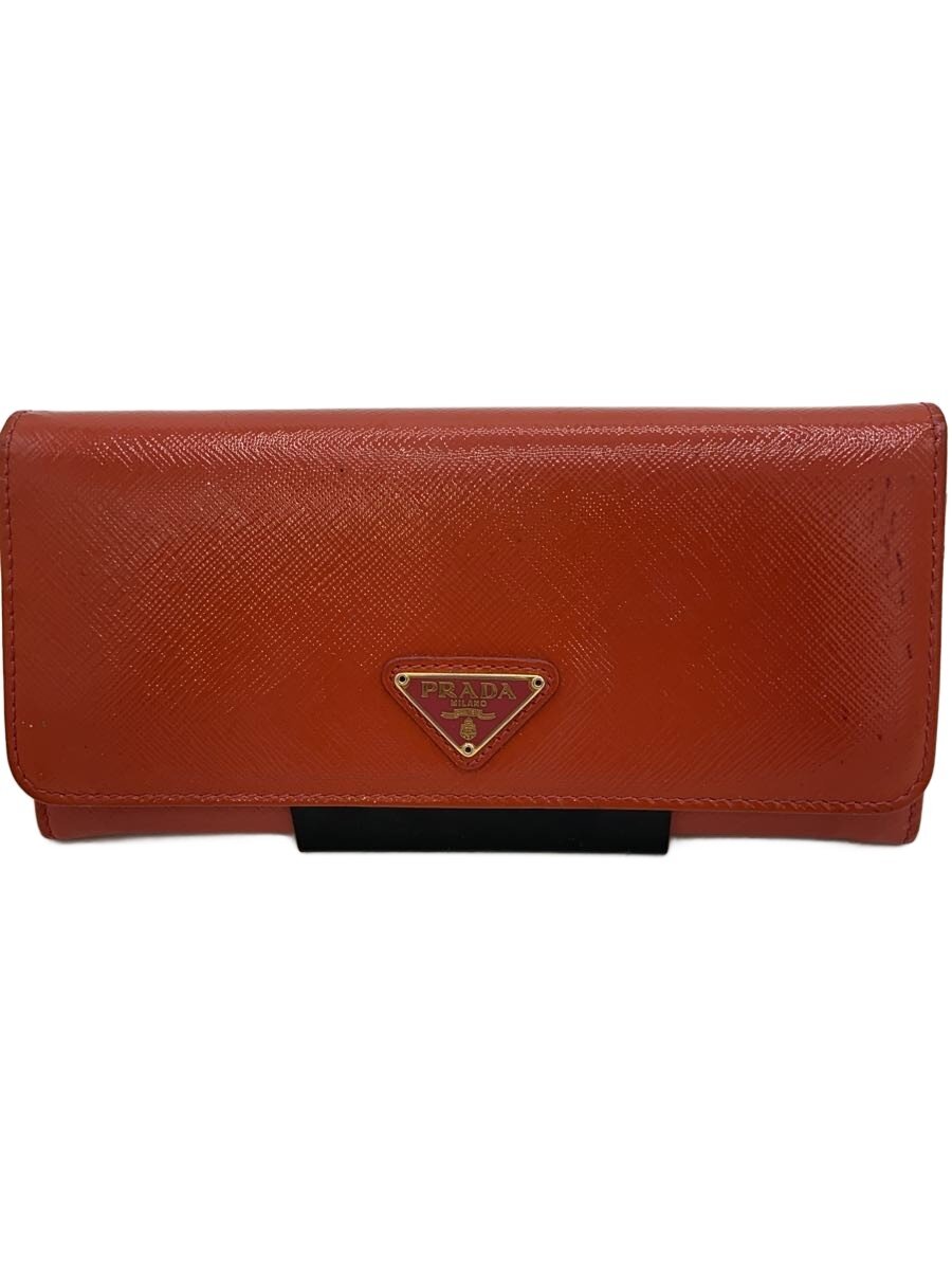 【中古】PRADA◆長財布/--/RED/レディース【服飾雑貨他】