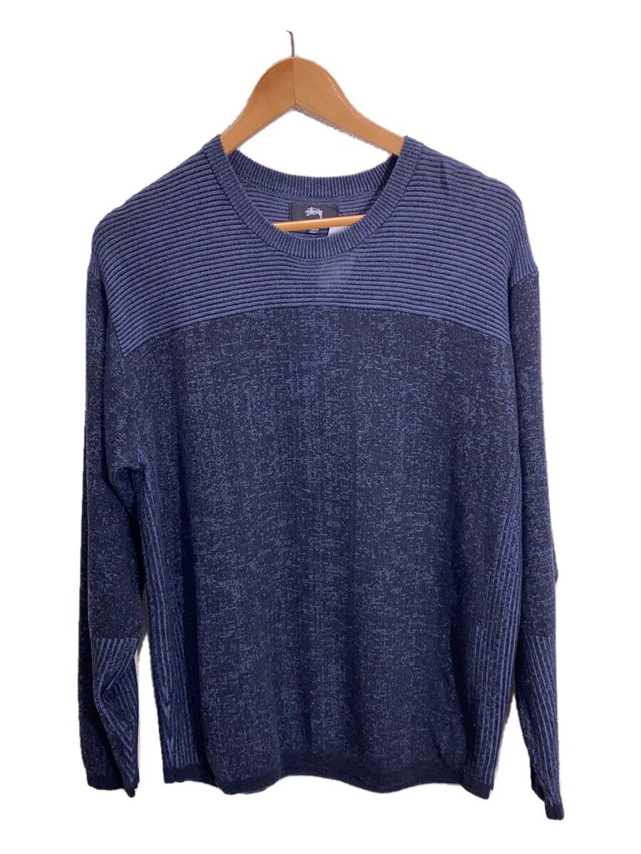 【中古】STUSSY◆ニット・セーター(薄手)/M/ポリエステル/NVY/117204【メンズウェア】