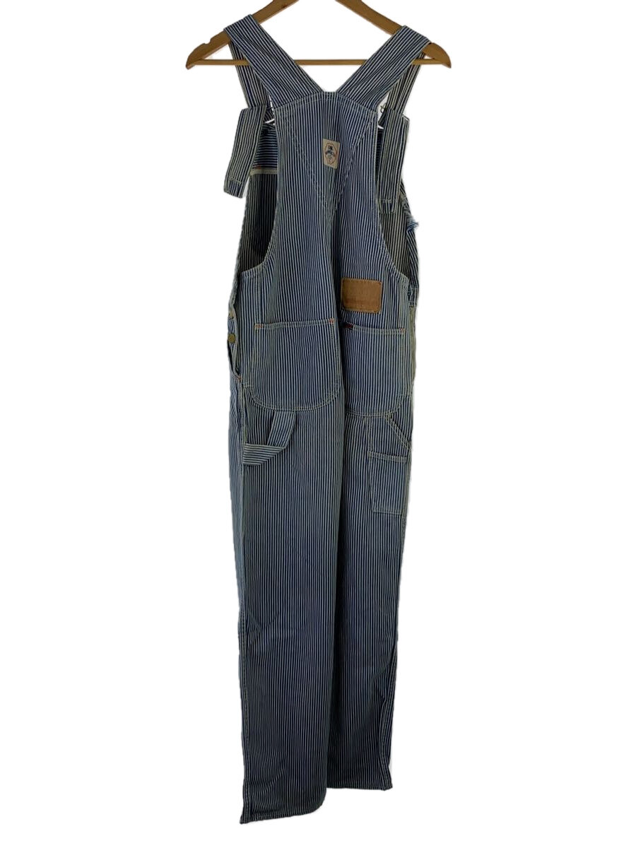 【中古】EDWIN◆オーバーオール/--/--/インディゴ/ストライプ/80s/ロゴ擦れあり【メンズウェア】