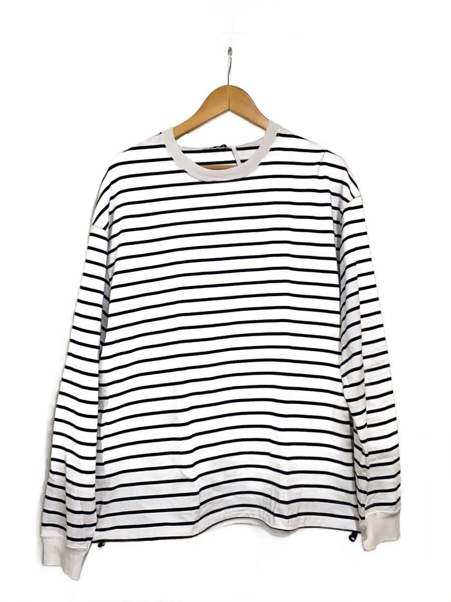 SUMARI◆長袖Tシャツ/2/コットン/WHT/ボーダー/S2302-10005//