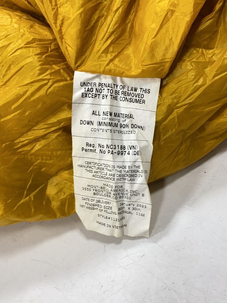 【中古】mont-bell◆シュラフ シームレス ダウンハガー800 #2 1121400/YLW【スポーツ】