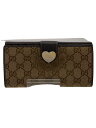 【中古】GUCCI◆2ツ折サイフ_GGキャンバス/キャンバス/