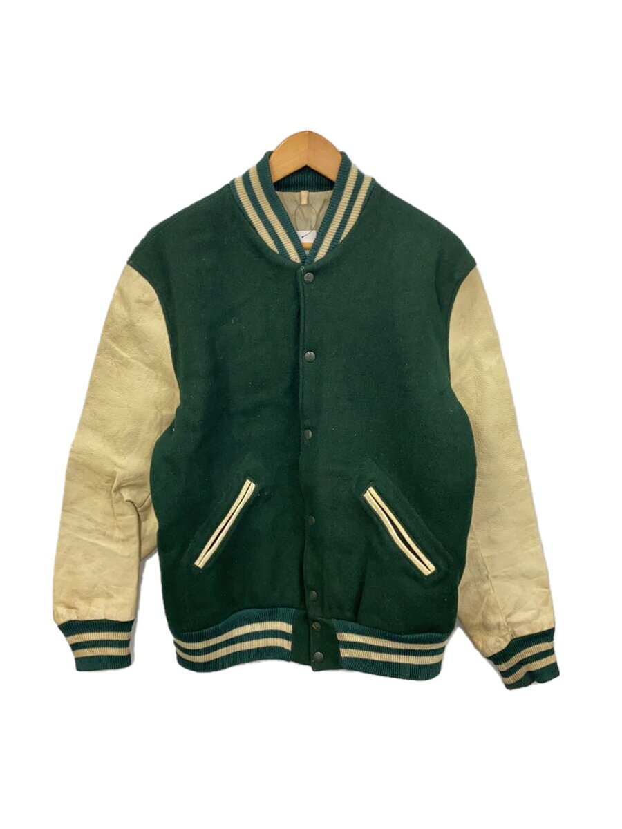 lasley knitting◆スタジャン/44/--/グリーン/～70s