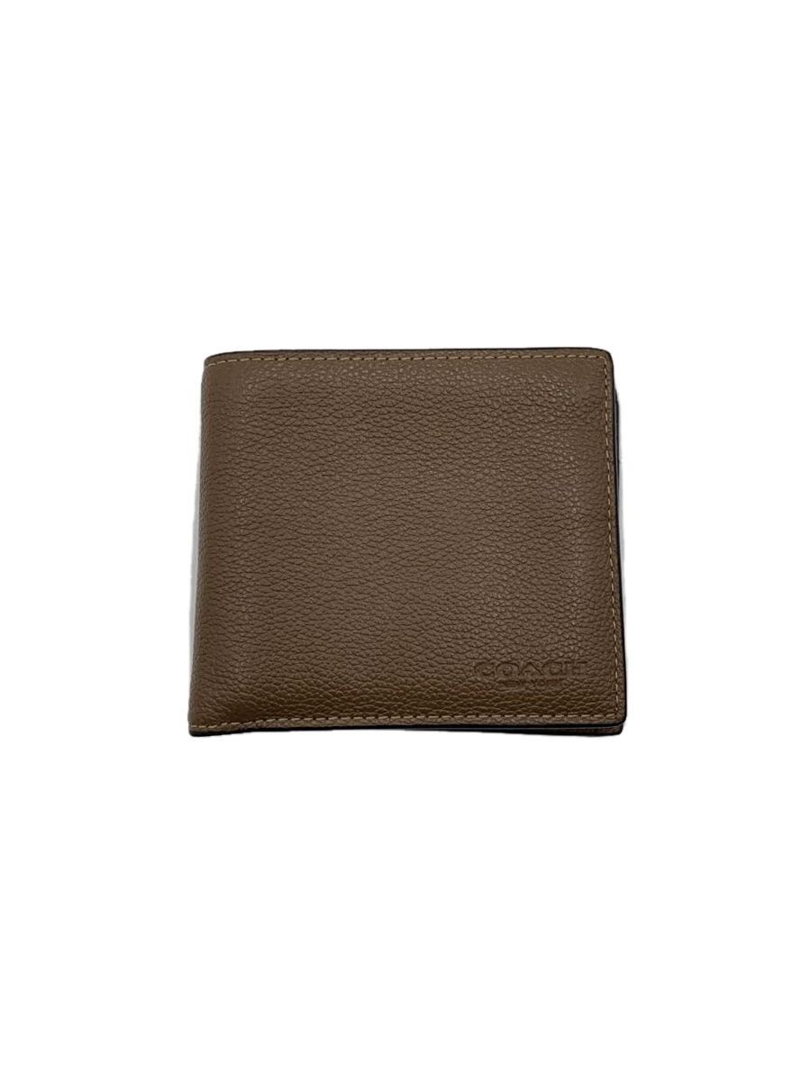 【中古】COACH◆2つ折り財布/レザー/BRW/メンズ【服飾雑貨他】