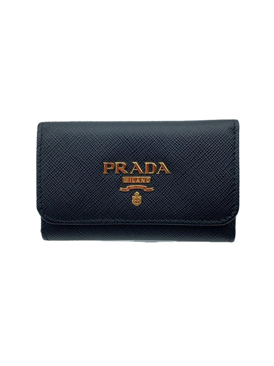Leather - 【中古】PRADA◆キーケース/レザー/BLK/レディース【服飾雑貨他】