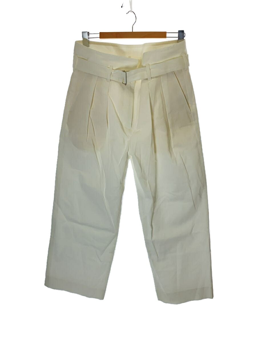 【中古】BACCA◆ワイドパンツ/36/コットン/WHT/35-04-02-04403【レディースウェア】