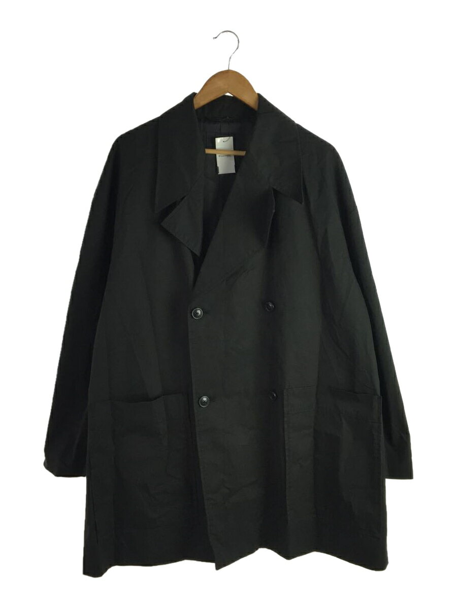 【中古】HARE◆コート/M/ポリエステル/BLK/無地/HA030008TO【メンズウェア】