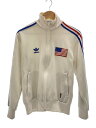 【中古】adidas◆1974s World Cup USA 代表復刻モデル/ジャージ/M/ポリエステル/WHT【メンズウェア】