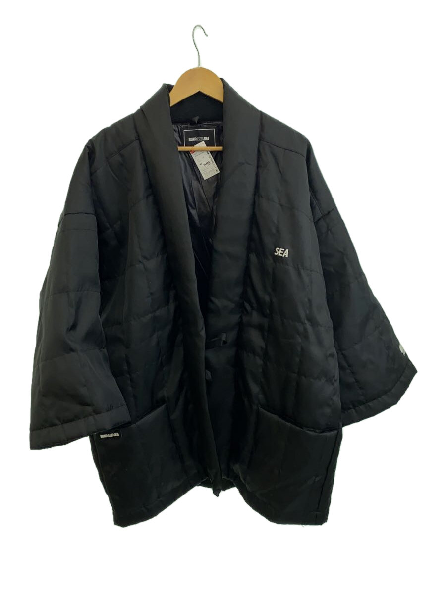 【中古】WIND AND SEA◆キルティングジャケット/XL/ポリエステル/BLK/WDS-JK-12【メンズウェア】