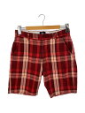【中古】STUSSY◆ショートパンツ/29/コットン/RED/チェック【メンズウェア】(4)