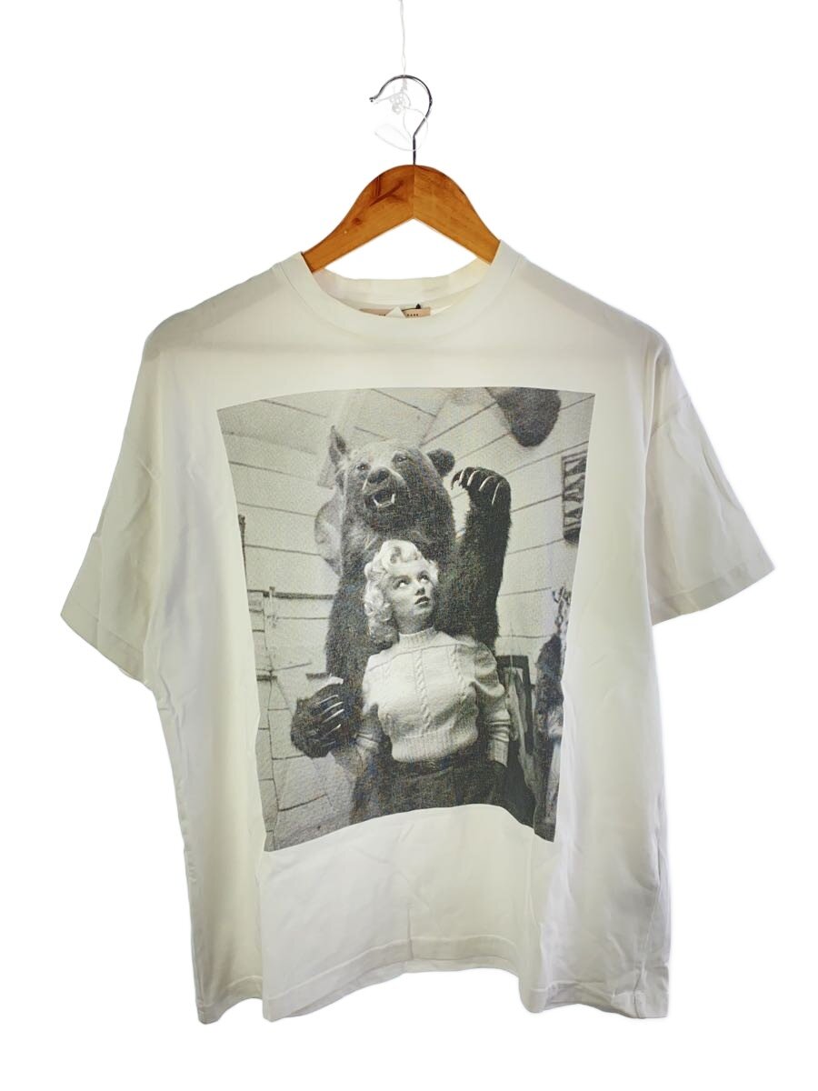 Christopher Kane◆グラフィックプリント/Tシャツ/M/コットン/ホワイト/? NULL ?