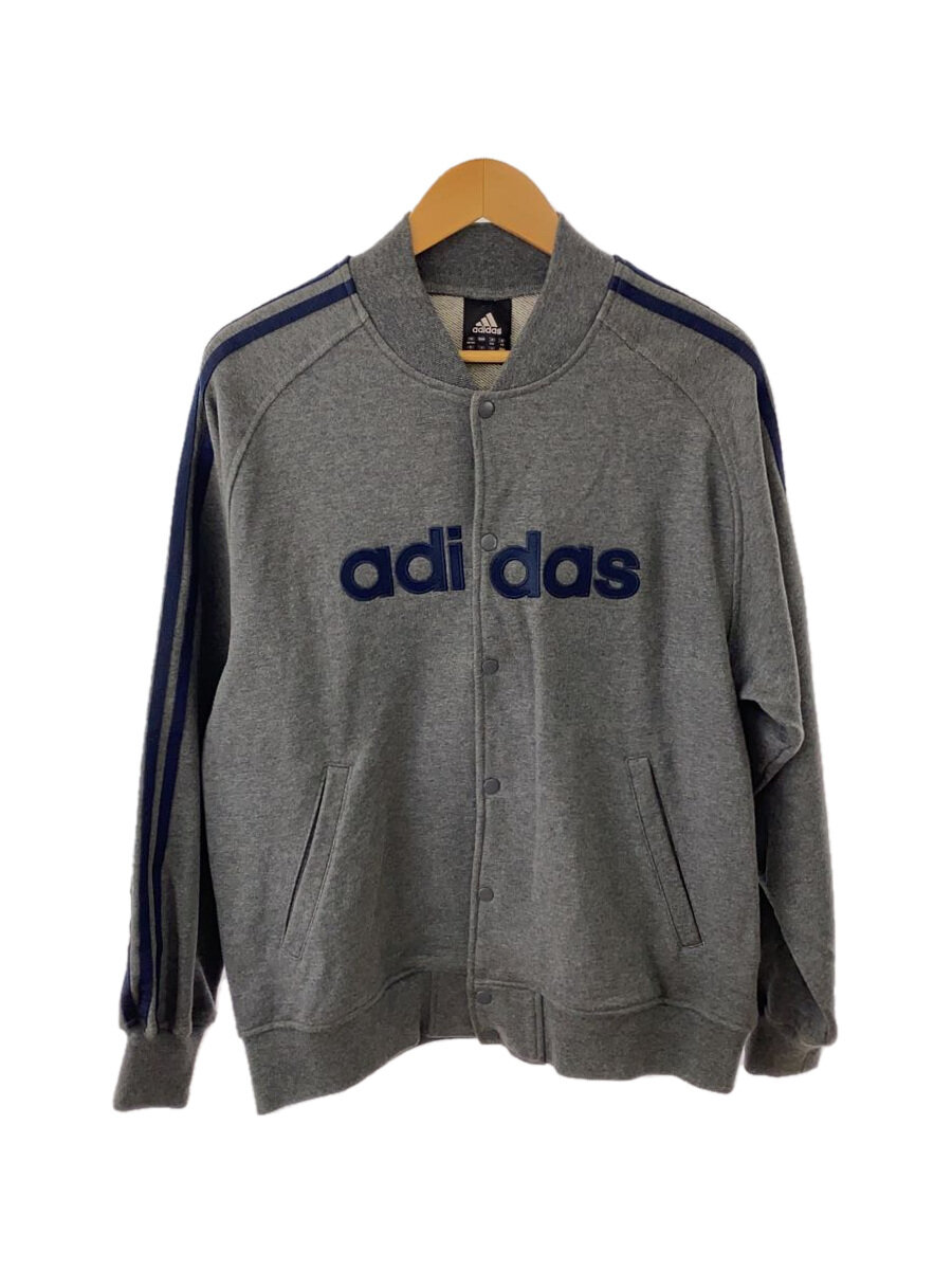 【中古】adidas◆ジャケット/--/--/GRY/万国旗【メンズウェア】