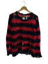 【中古】JUNYA WATANABE COMME des GARCONS MAN◆ニット・セーター(厚手)/L/モヘア/RED/ボーダー/WN-N011//【メンズウェア】(4)