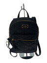 【中古】kate spade new york◆リュック/ポリエステル/BLK【バッグ】