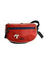 【中古】COACH◆ウエストバッグ/レザー/RED/B2080【バッグ】