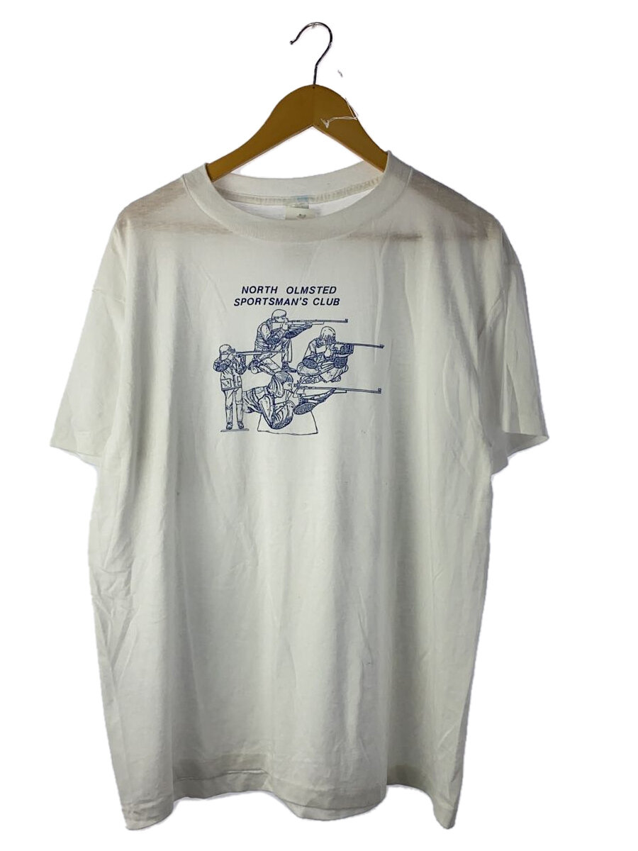 【中古】Tシャツ/XXL/コットン/WHT【メンズウェア】