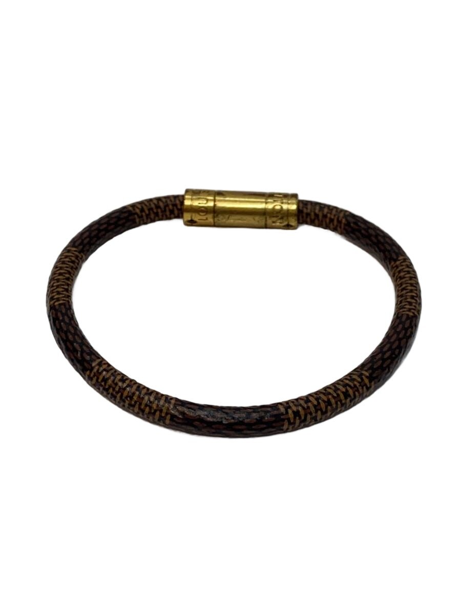 【中古】LOUIS VUITTON◆ブラスレ・キープイット_ダミエ・エベヌ/ブラウン/レディース【服飾雑貨他】