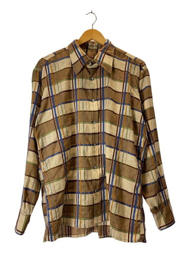 【中古】長袖シャツ/XL/--/BRW/チェック【メンズウェア】 【中古】長袖シャツ/XL/--/BRW/チェック【メンズウェア】