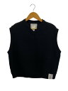 【中古】WTAPS◆ニットベスト(厚手)/1/アクリル/BLK/232MADT-KNM01【メンズウェア】