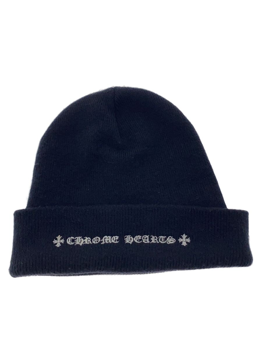 【中古】CHROME HEARTS◆ニットキャップ/FREE/アクリル/NVY/無地/メンズ/2238-304-4200【服飾雑貨他】