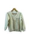 【中古】50s~60s/染み込み/Vネック/スウェット/コットン/CRM【メンズウェア】