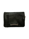 【中古】CHROME HEARTS◆ジョーイレザーウオレット/レザー/BLK/メンズ【服飾雑貨他】