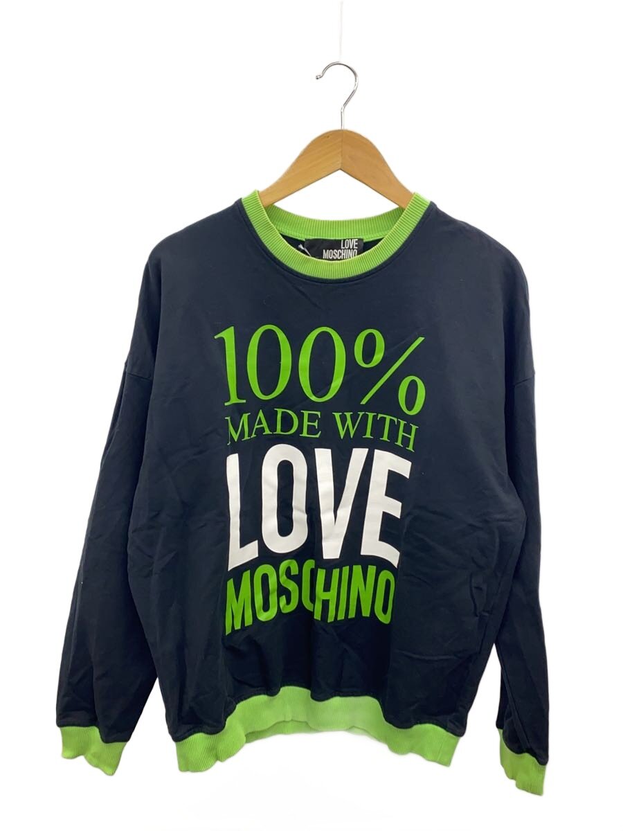 【中古】LOVE MOSCHINO◆スウェット/S/コットン/ブラック/CZ1263270【メンズウェア】