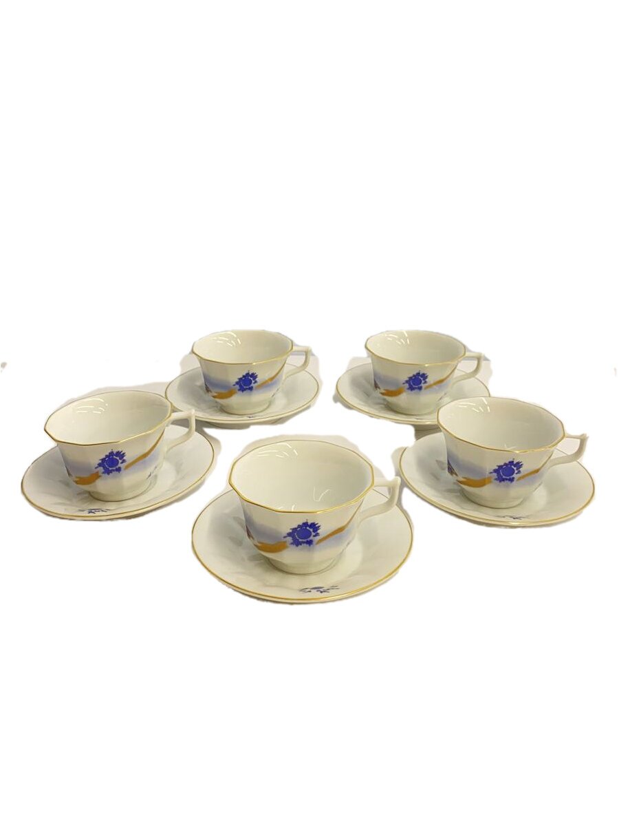 【中古】ROYAL COPENHAGEN◆カップ&ソーサー/5点セット/WHT/ティーカップ【キッチン用品】