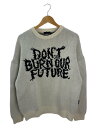 【中古】セーター(厚手)/--/ナイロン/WHT/総柄/ホワイト//【メンズウェア】(4)
