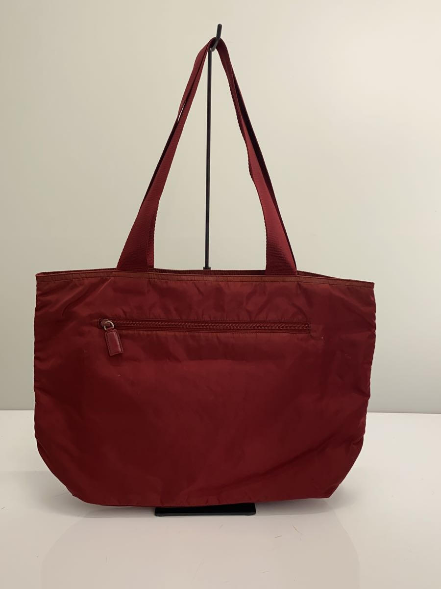 【中古】PRADA◆トートバッグ/ナイロン/RED【バッグ】
