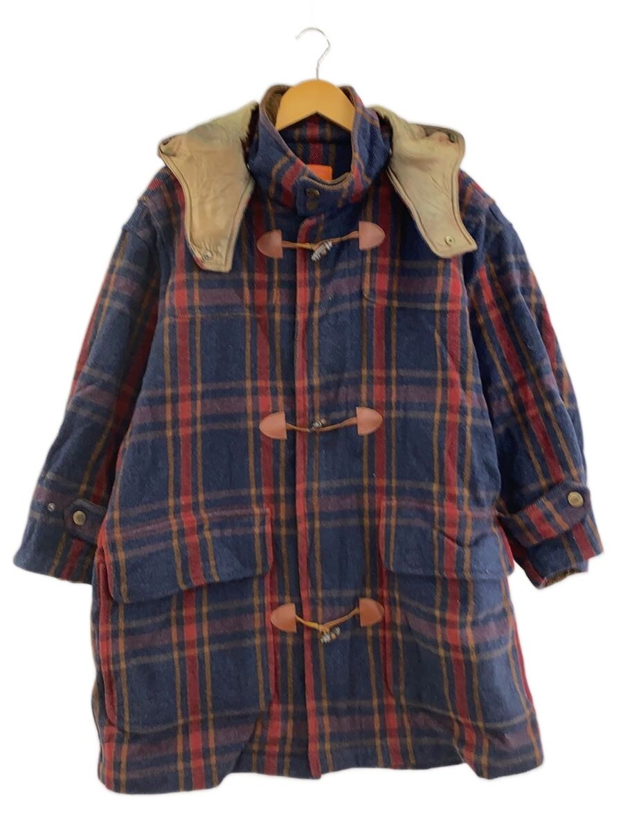 EXAMPLE by MISSONI/ダッフルコート/--/ウール/NVY/チェック