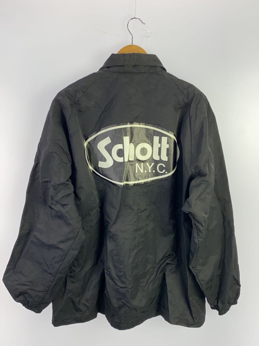 【中古】Schott◆ナイロンジャケット/3L/ナイロン/ブラック/3102046【メンズウェア】